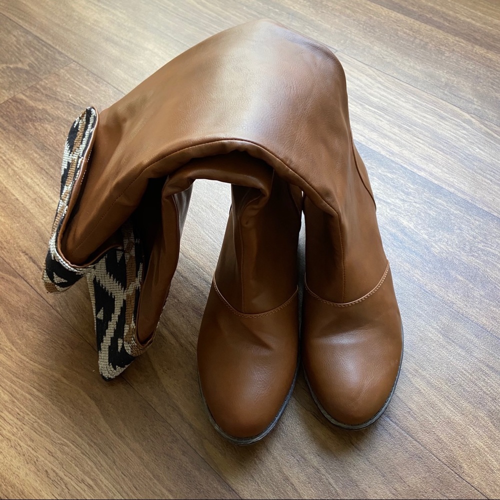 Franceca’s Brown Tribal Riding Boots